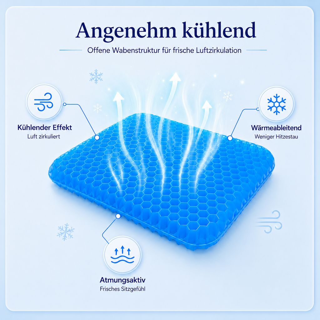 RelaxGel Sitzkissen mit Hülle